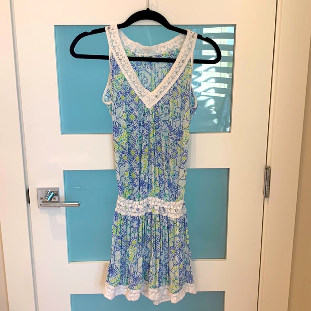 Poupette St.Barth, beach ready in this cute drop waist, pull over mini dress❣️❣️